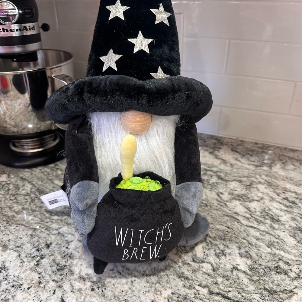 Rae Dunn Black and Gray Witch Decor Accent
